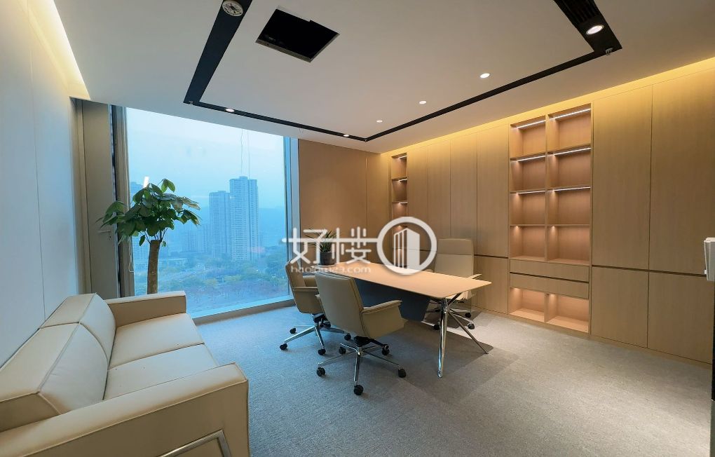 江北嘴精装小户型 可看江 3隔间18个工位 带家具写字楼|办公室出租|租赁/租金/图片