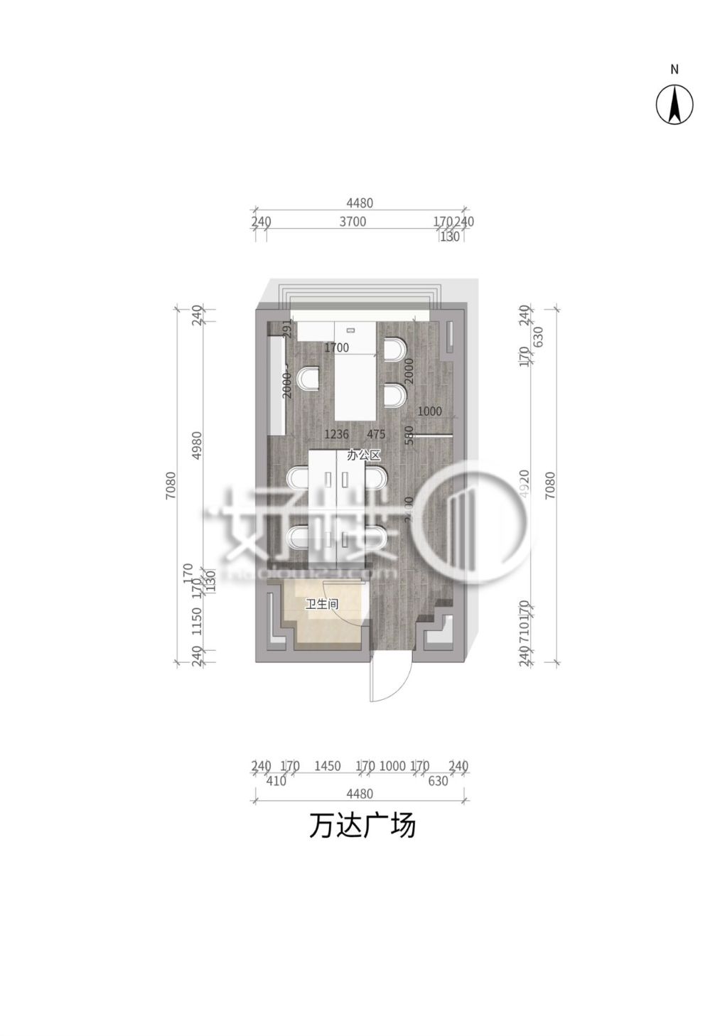 万达广场公寓楼4栋写字楼|办公室出租|租赁/租金/图片