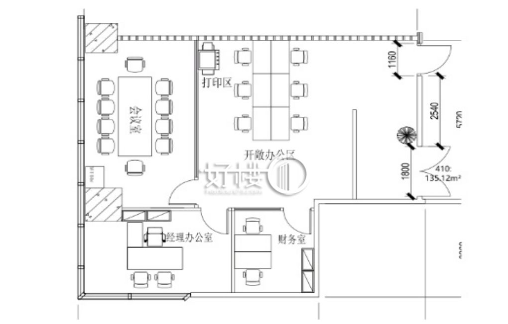 江北嘴 国金中心写字楼 带全套品质家具 随时看房写字楼|办公室出租|租赁/租金/图片