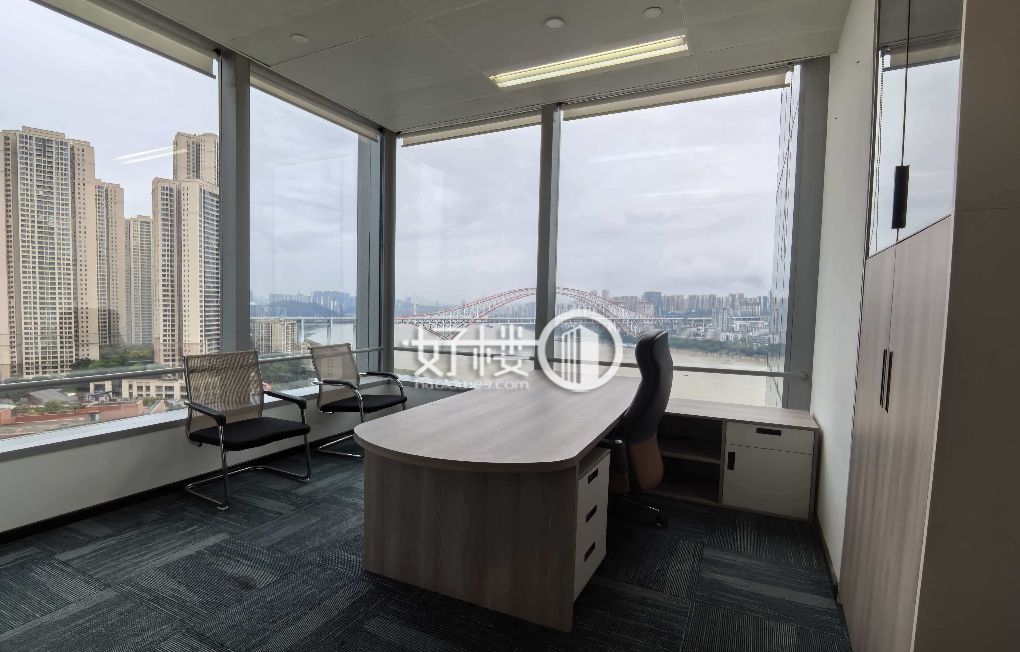 江北嘴 国金中心 182平端户看江 4个隔间 m²写字楼|办公室出租|租赁/租金/图片