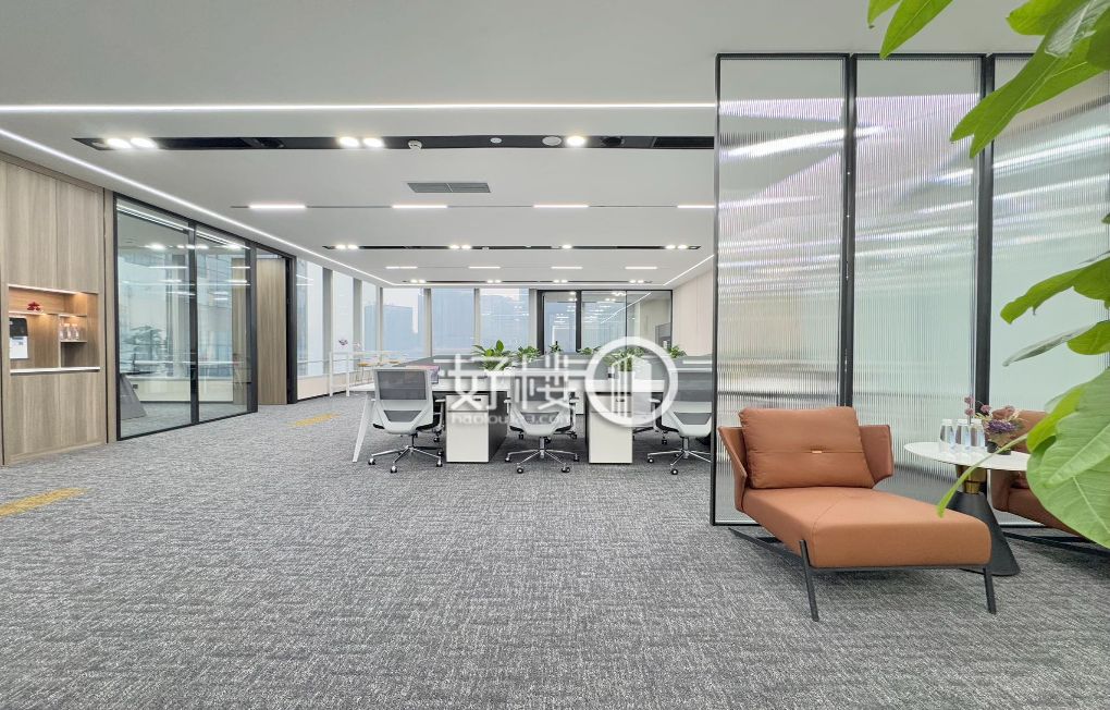 5隔间+30工位 近商务中心 员工区采光 端头方正m²写字楼|办公室出租|租赁/租金/图片