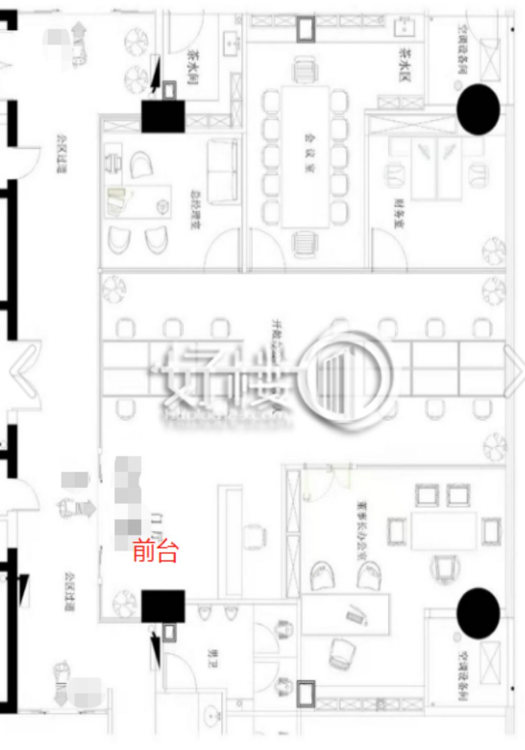 两江幸福广场土星商务中心251平精装带家具出租