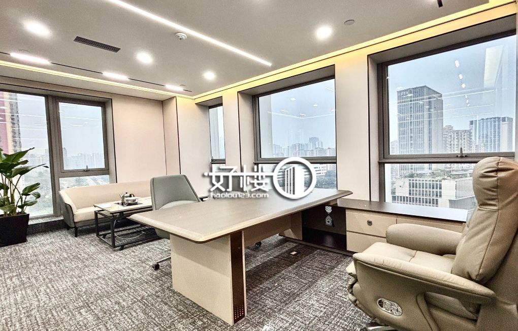 渝北人和轻轨出口 端头户型双面采光 坐北朝南 写字楼|办公室出租|租赁/租金/图片