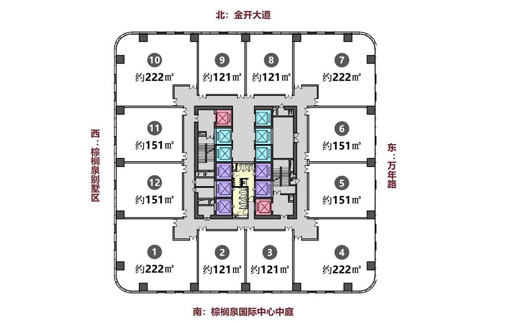 棕榈泉国际中心B座写字楼|办公室出售|租赁/租金/图片