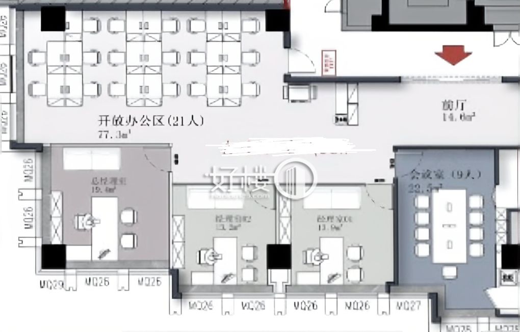 精信中心A栋写字楼|办公室出租|租赁/租金/图片