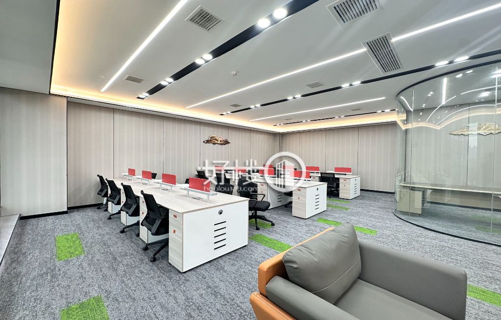 大气电梯口 双地铁 精装修带家具拎包入住绿地保税港m²写字楼|办公室出租|租赁/租金/图片