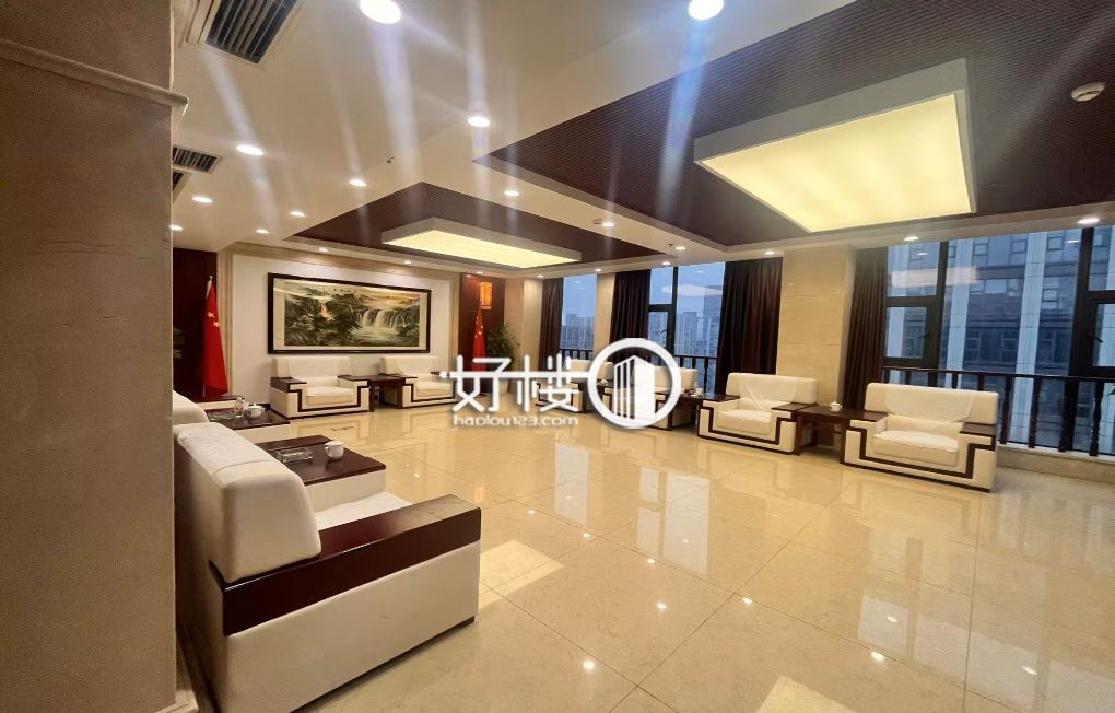 汽博中心 融创金贸时代 整层 带中式家具写字楼|办公室出租|租赁/租金/图片