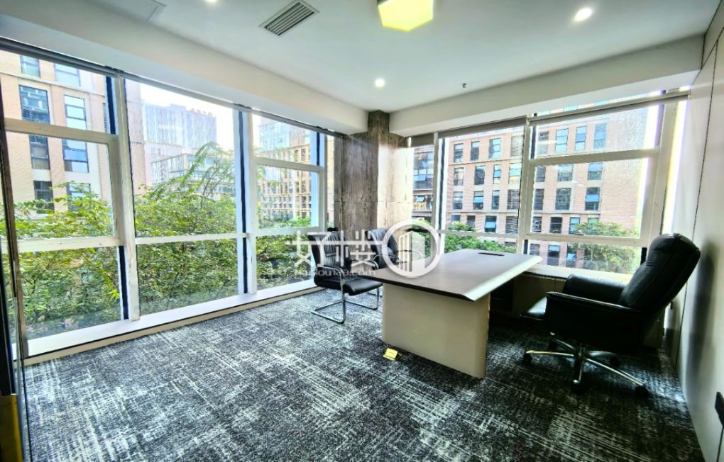 渝北创意公园 端户双面采光 户型方正 全新装修 写字楼|办公室出租|租赁/租金/图片