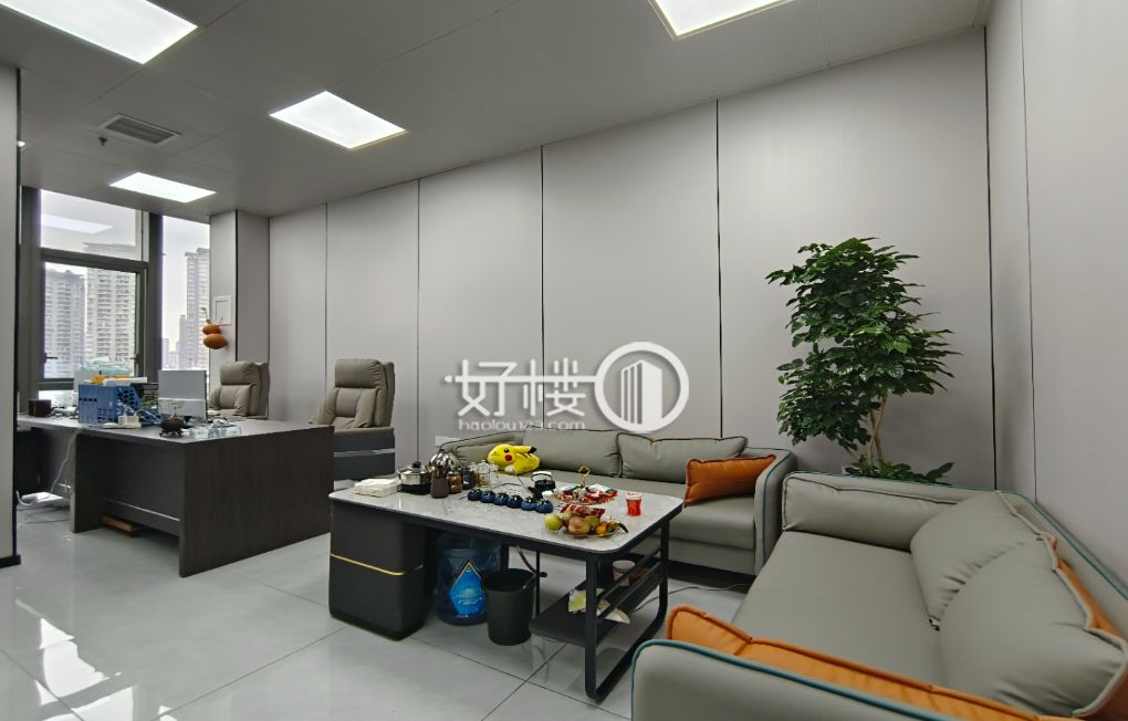 观音桥商圈时代中心电梯口精装3加1格局拎包入住m²写字楼|办公室出租|租赁/租金/图片