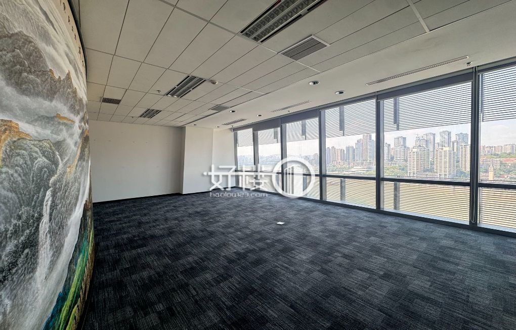 来福士电梯口看江 精装交付 免租期可议写字楼|办公室出租|租赁/租金/图片