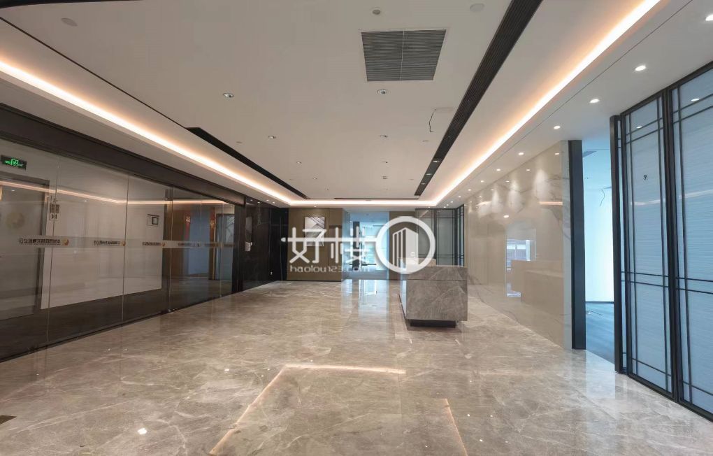 江北嘴CBD金融城860㎡精装业主直接出租大气前台m²写字楼|办公室出租|租赁/租金/图片