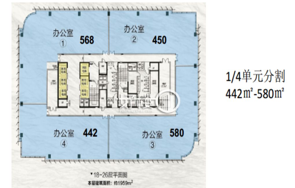 金融城3号T1栋写字楼|办公室出售|租赁/租金/图片
