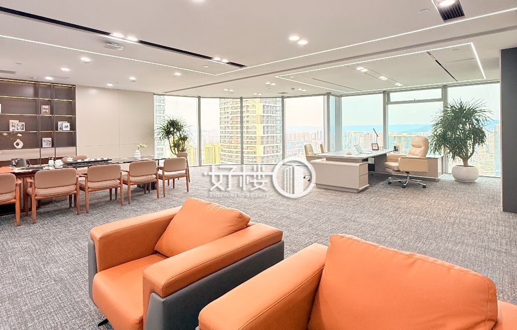 电梯口 豪华装修 霸气前台 金融城写字楼拎包入住 写字楼|办公室出租|租赁/租金/图片