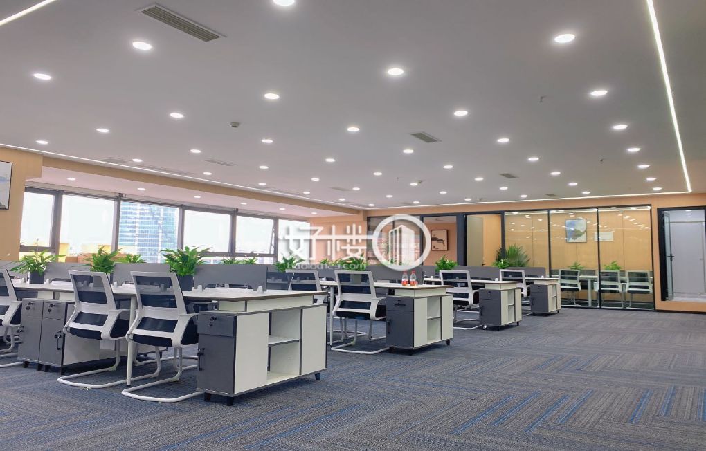 大厅56工位！龙湖光年389平全新现代风装修！写字楼|办公室出租|租赁/租金/图片